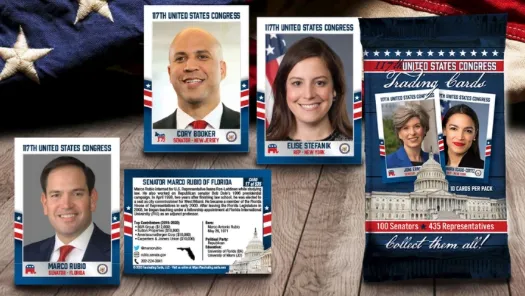 117th US Congress 2021 Trading Cards Hobby Box Fascinating Cards 18 Packs Per Box 10 Cards Per Pack