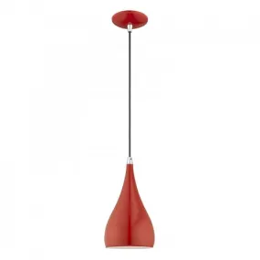 AMADOR 1 LIGHT MINI PENDANT, SHINY RED