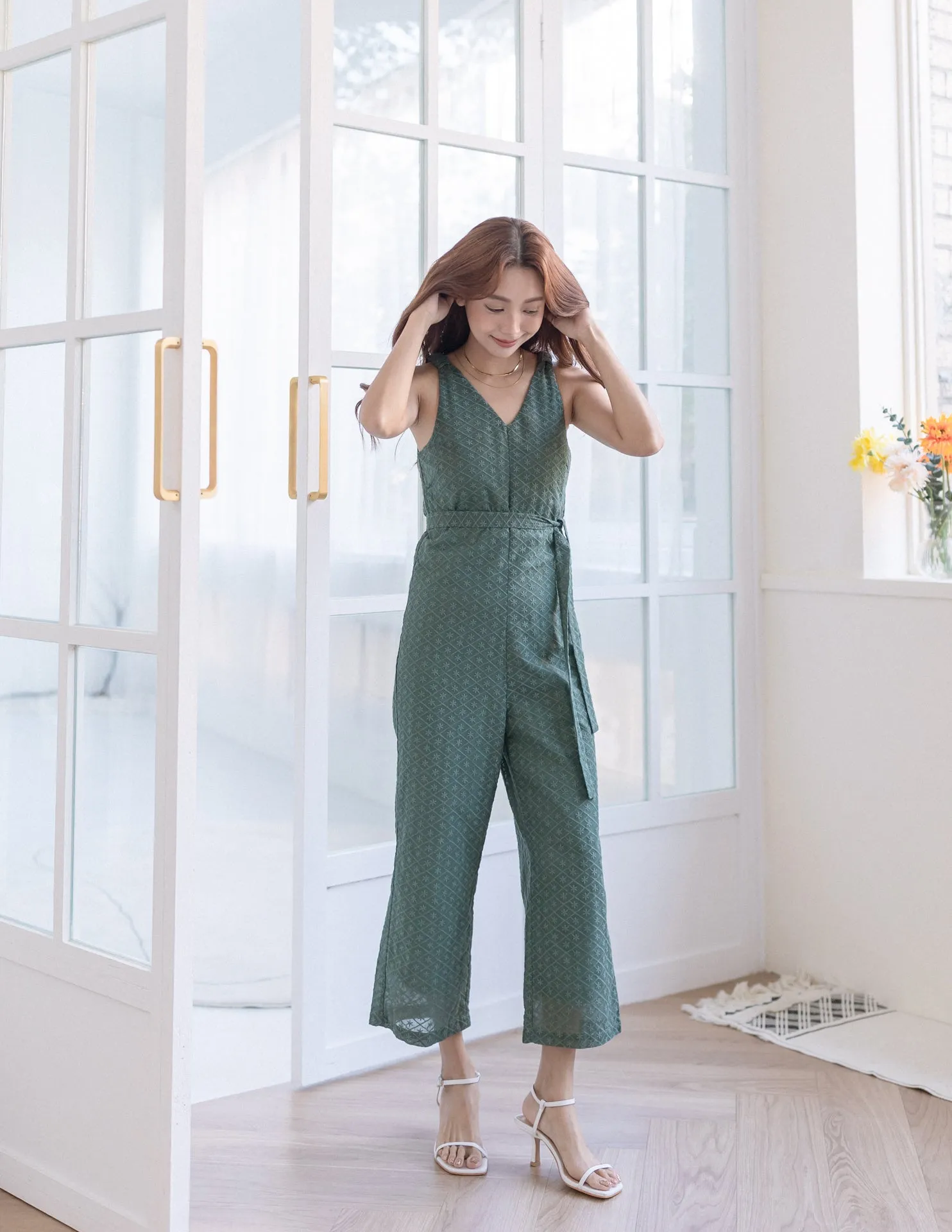 Genevieve Jumpsuit in Forest